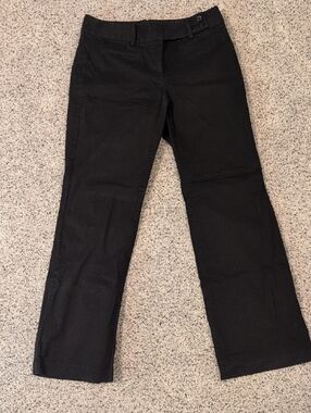 LOFT Black Wide-Leg Flare Trousers